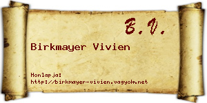 Birkmayer Vivien névjegykártya