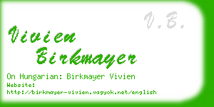 vivien birkmayer business card